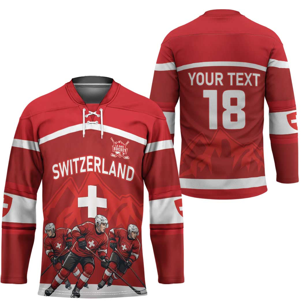 Custom Switzerland Ice Hockey Hockey Jersey La Nati World Glory
