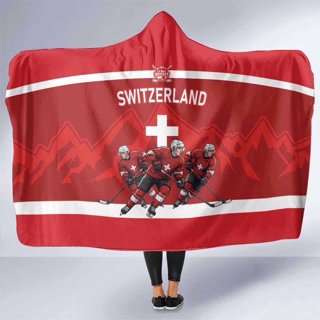 Switzerland Ice Hockey Hooded Blanket La Nati World Glory