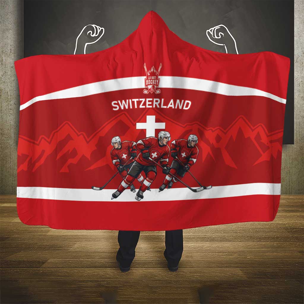 Switzerland Ice Hockey Hooded Blanket La Nati World Glory