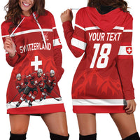 Custom Switzerland Ice Hockey Hoodie Dress La Nati World Glory
