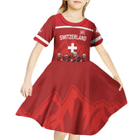 Custom Switzerland Ice Hockey Kid Short Sleeve Dress La Nati World Glory