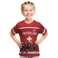 Custom Switzerland Ice Hockey Kid T Shirt La Nati World Glory