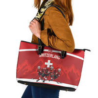 Switzerland Ice Hockey Leather Tote Bag La Nati World Glory