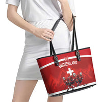 Switzerland Ice Hockey Leather Tote Bag La Nati World Glory