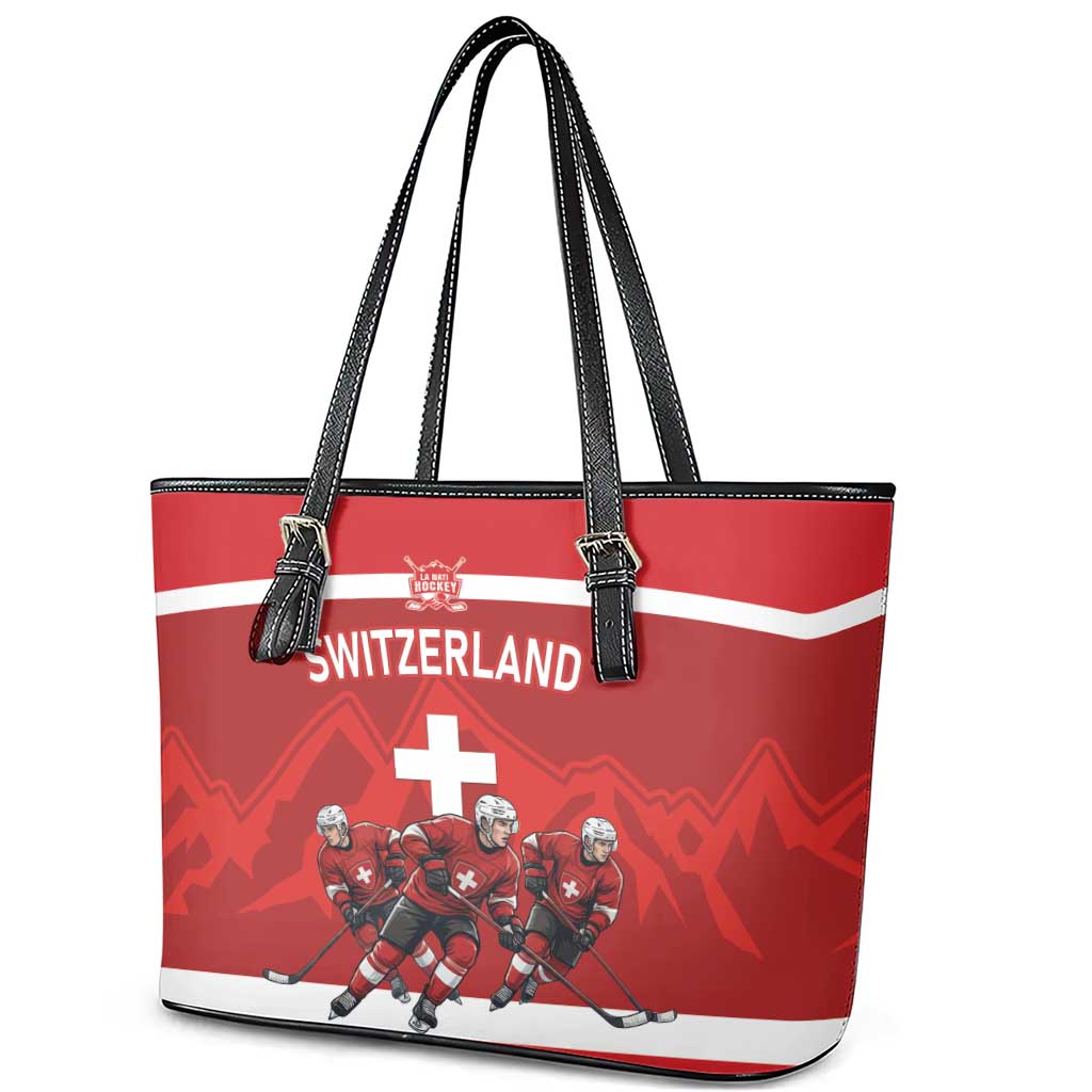 Switzerland Ice Hockey Leather Tote Bag La Nati World Glory