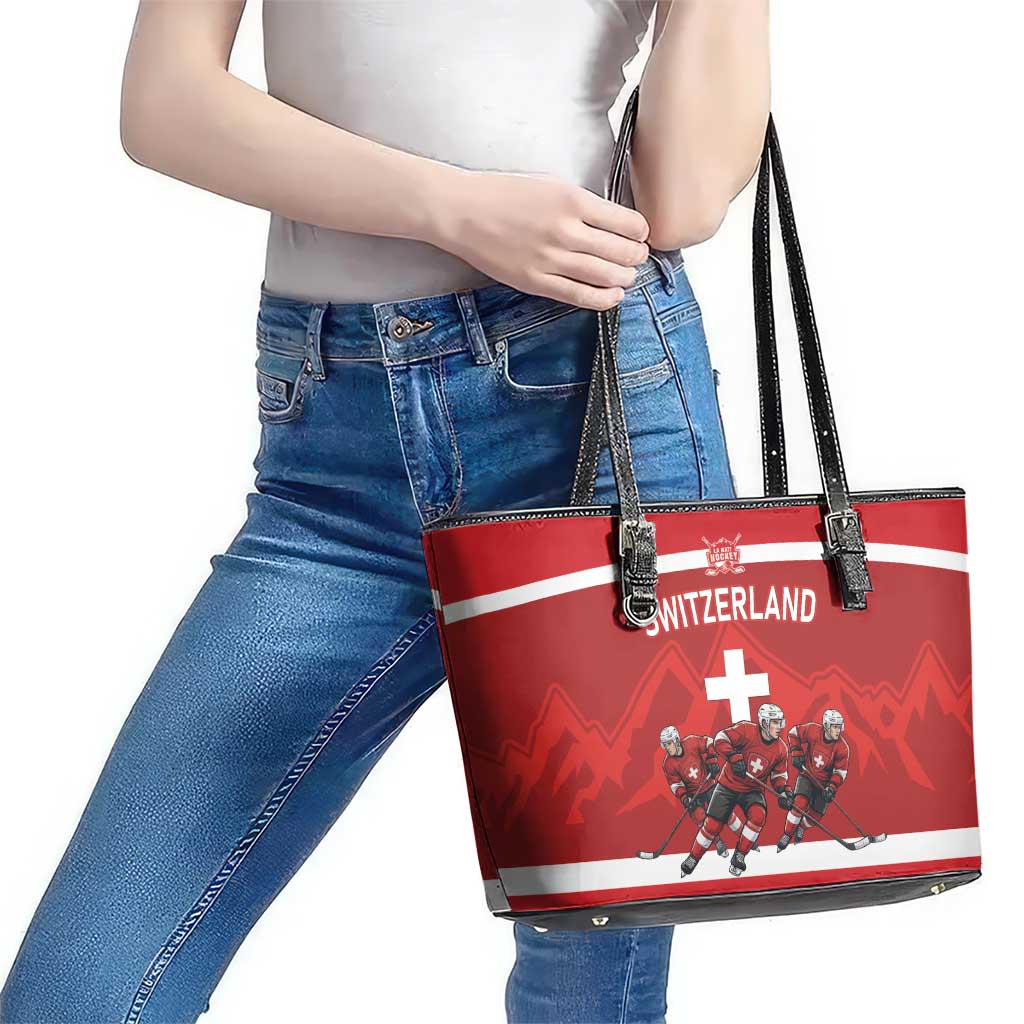 Switzerland Ice Hockey Leather Tote Bag La Nati World Glory
