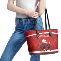 Switzerland Ice Hockey Leather Tote Bag La Nati World Glory