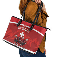 Switzerland Ice Hockey Leather Tote Bag La Nati World Glory