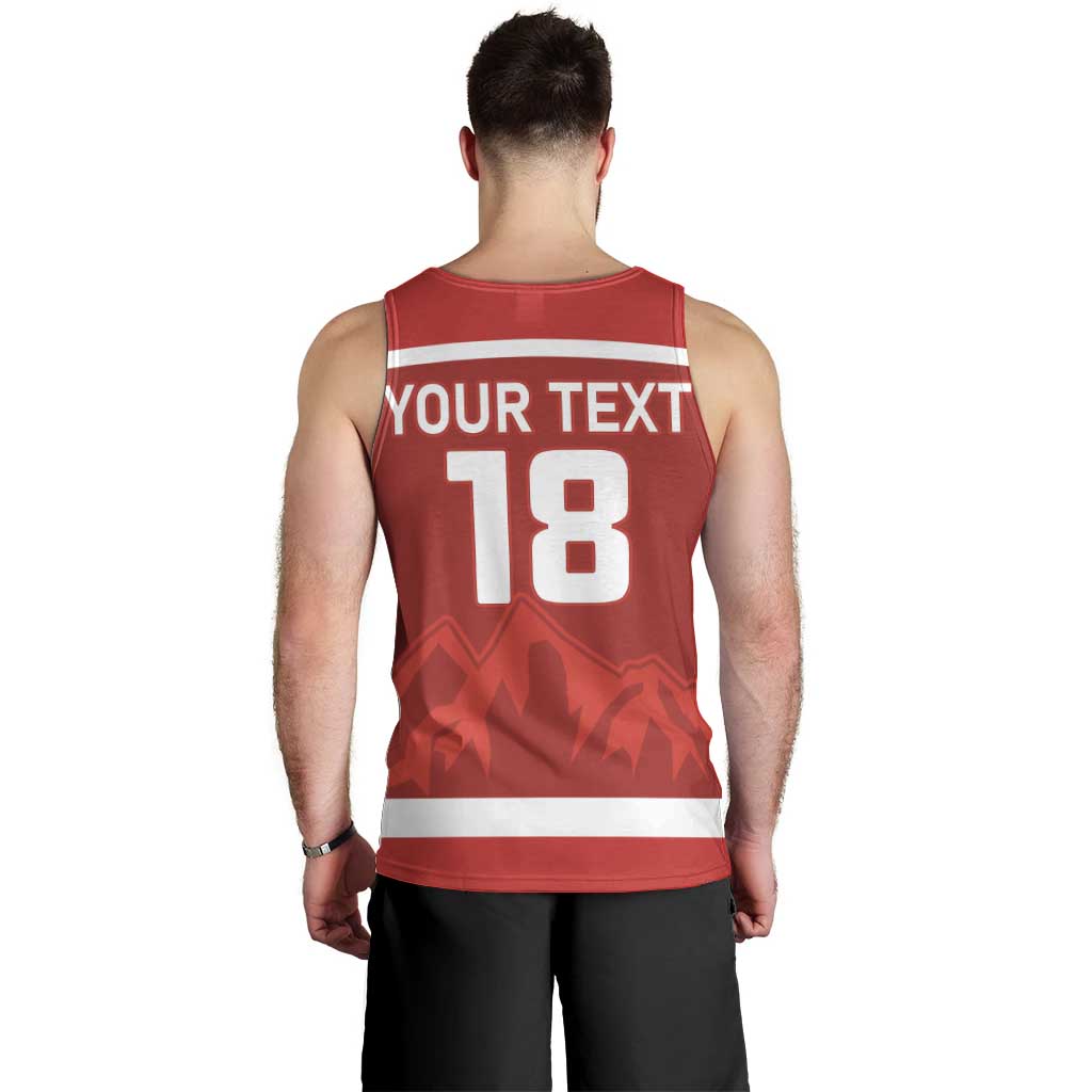 Custom Switzerland Ice Hockey Men Tank Top La Nati World Glory