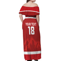 Custom Switzerland Ice Hockey Off Shoulder Maxi Dress La Nati World Glory