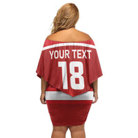Custom Switzerland Ice Hockey Off Shoulder Short Dress La Nati World Glory