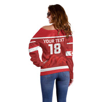 Custom Switzerland Ice Hockey Off Shoulder Sweater La Nati World Glory