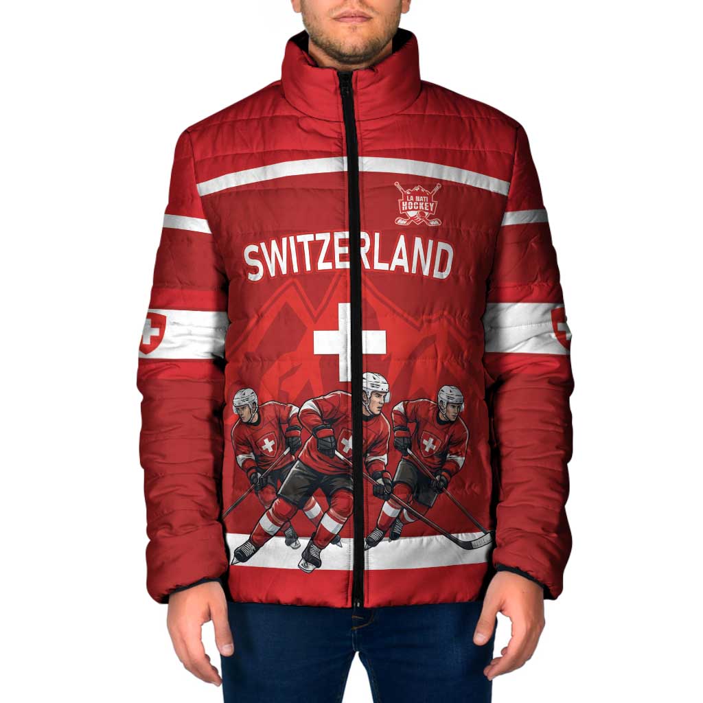 Custom Switzerland Ice Hockey Padded Jacket La Nati World Glory