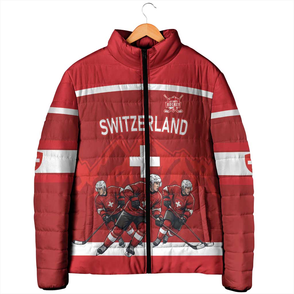Custom Switzerland Ice Hockey Padded Jacket La Nati World Glory