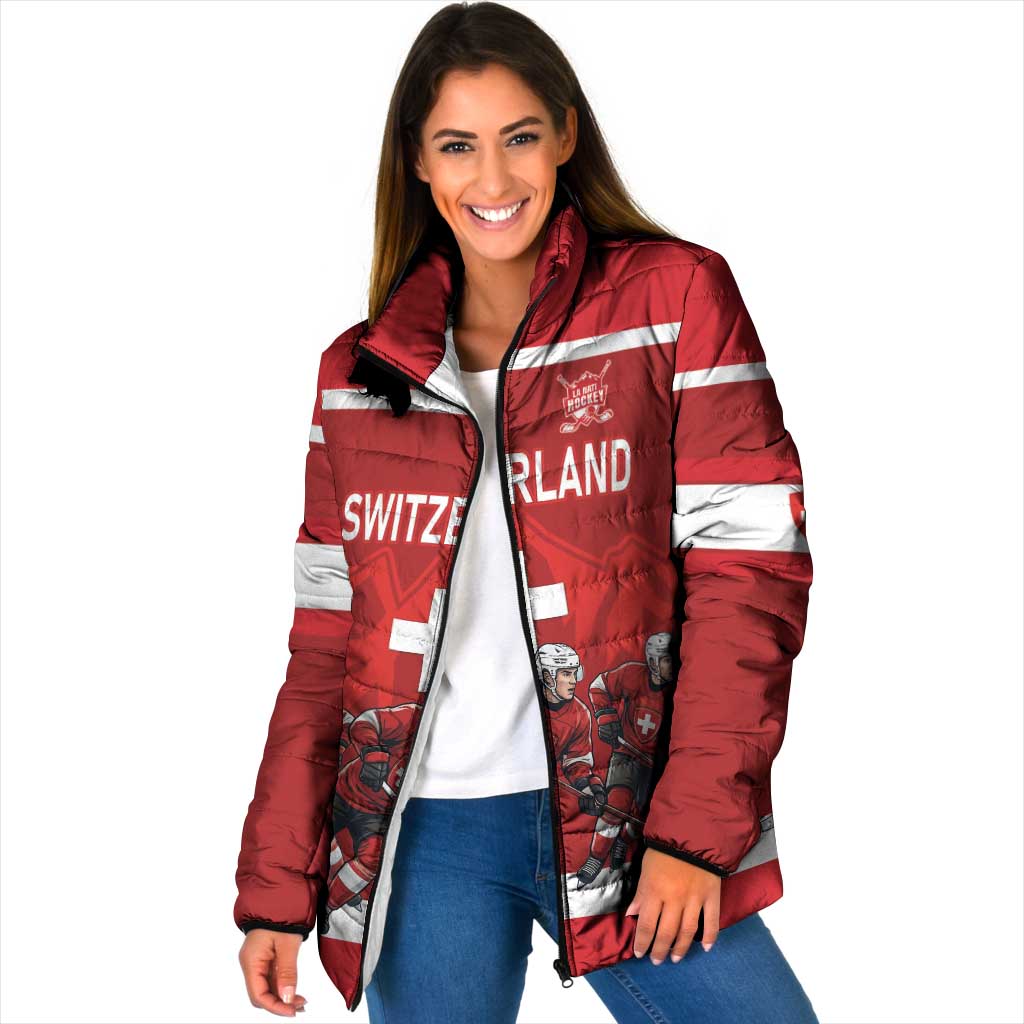 Custom Switzerland Ice Hockey Padded Jacket La Nati World Glory