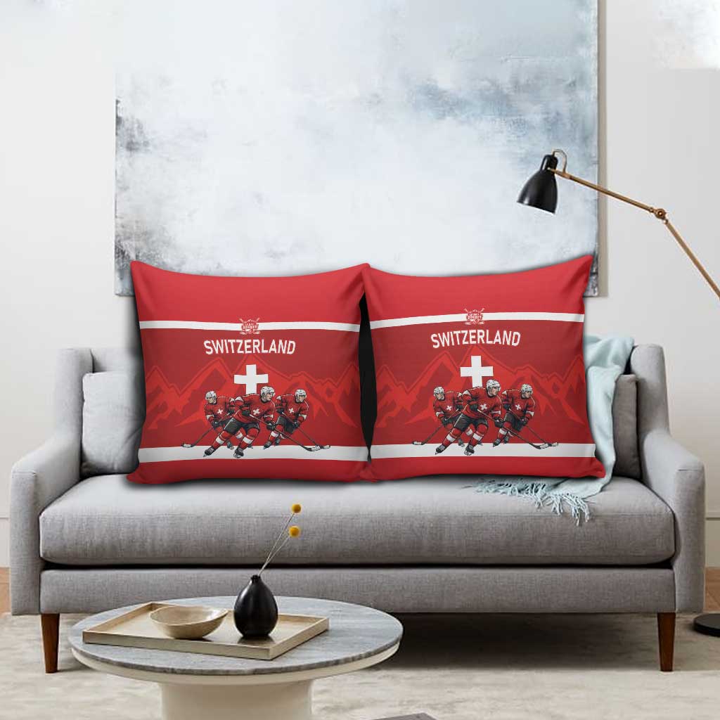 Switzerland Ice Hockey Pillow Cover La Nati World Glory