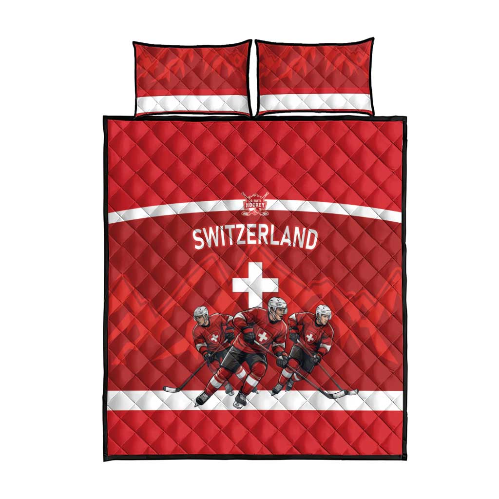 Switzerland Ice Hockey Quilt Bed Set La Nati World Glory