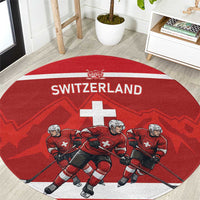 Switzerland Ice Hockey Round Carpet La Nati World Glory