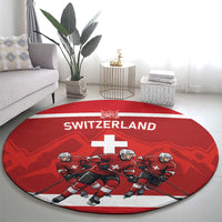 Switzerland Ice Hockey Round Carpet La Nati World Glory