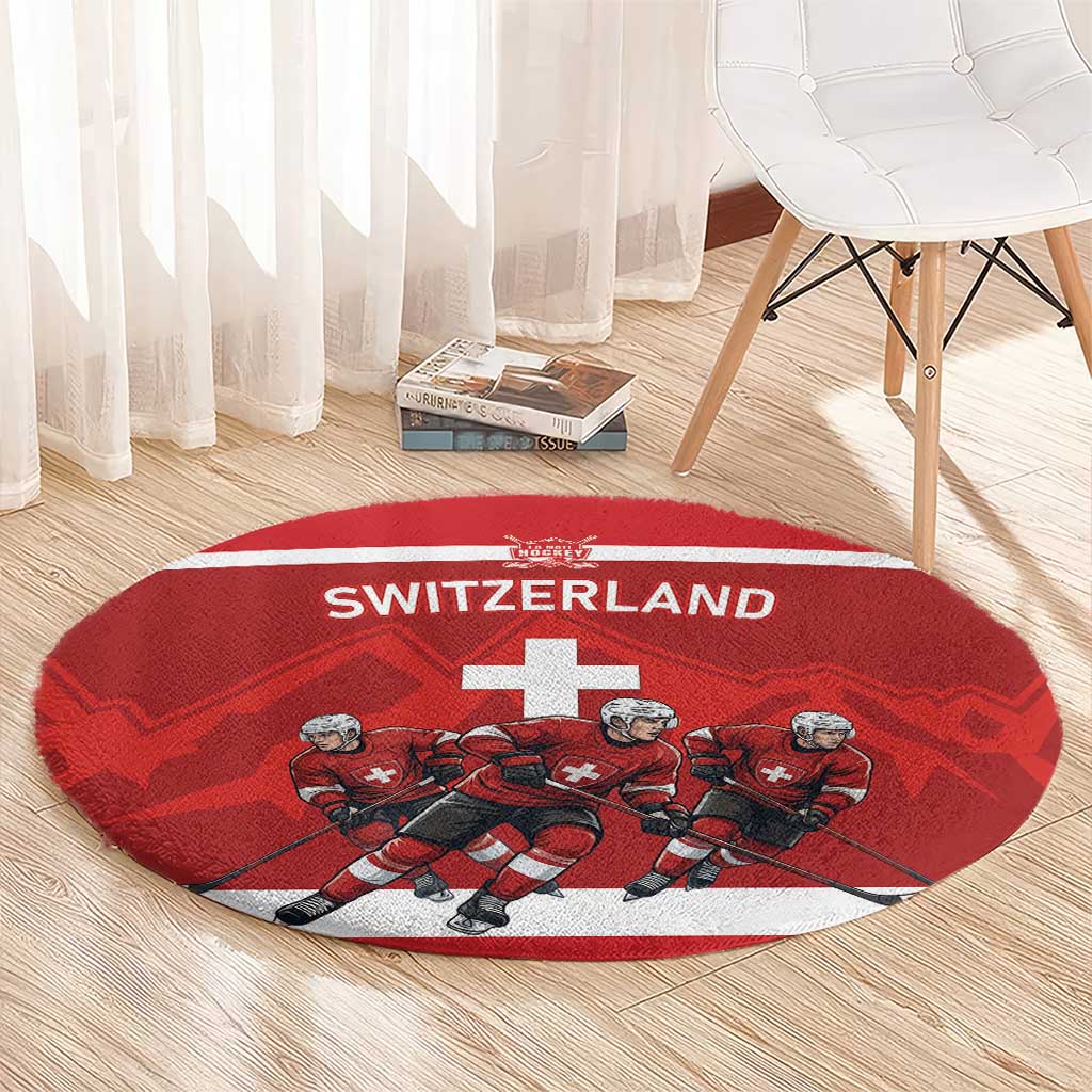 Switzerland Ice Hockey Round Carpet La Nati World Glory