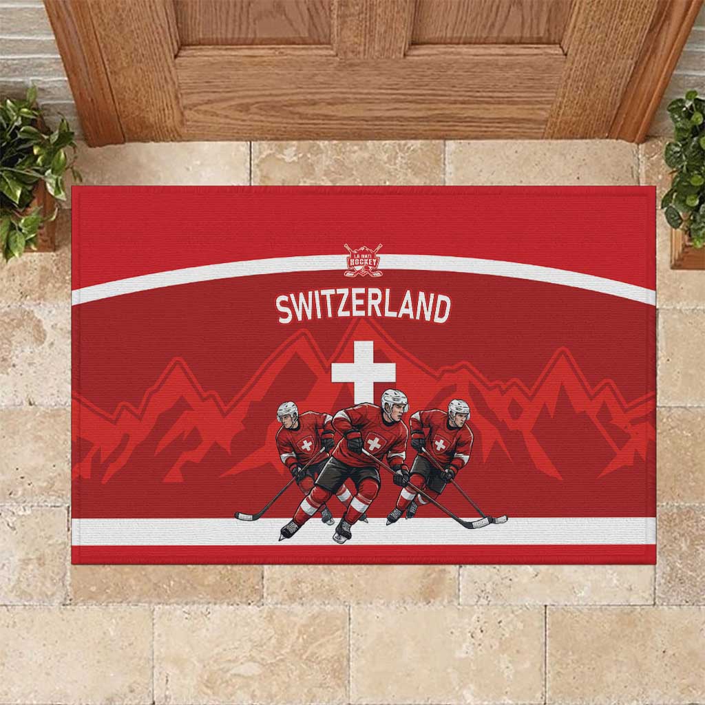 Switzerland Ice Hockey Rubber Doormat La Nati World Glory