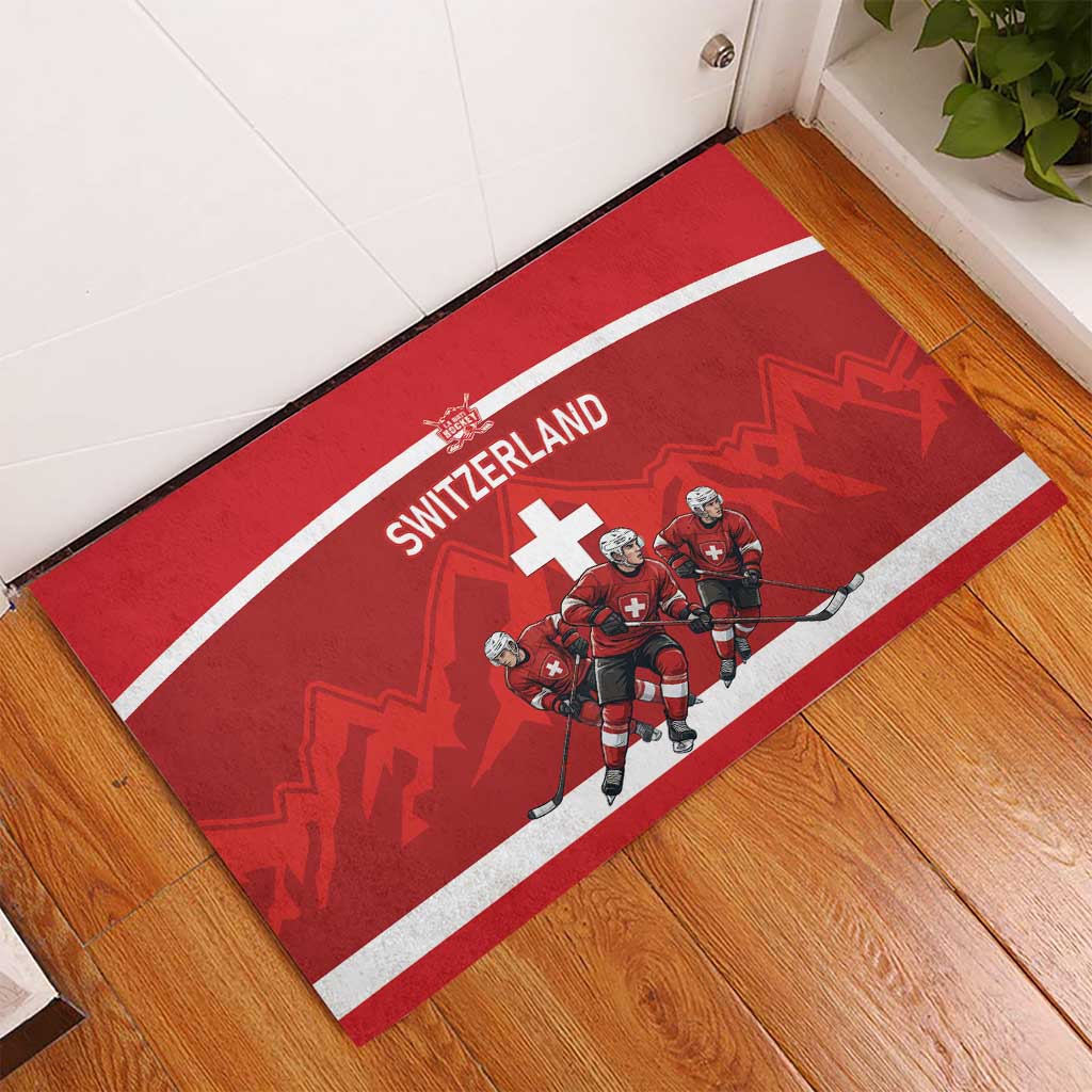 Switzerland Ice Hockey Rubber Doormat La Nati World Glory