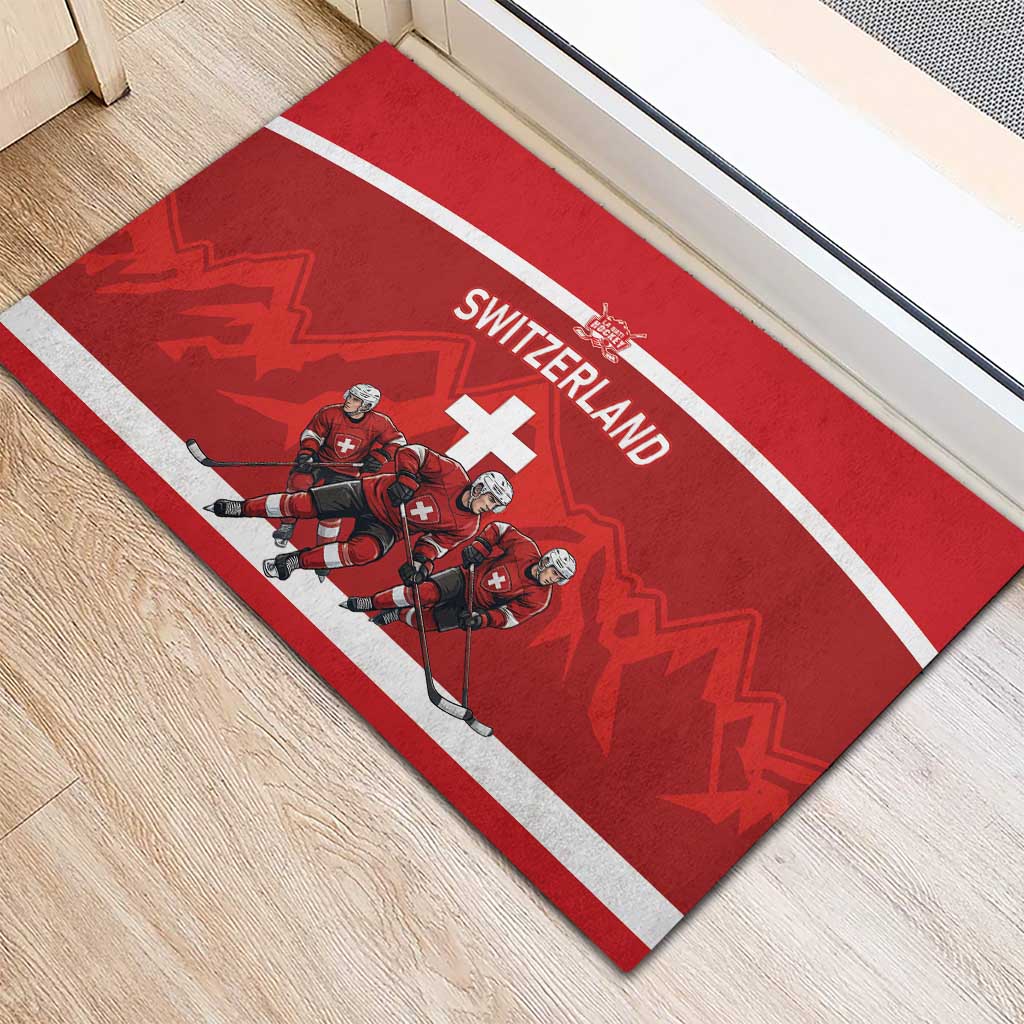 Switzerland Ice Hockey Rubber Doormat La Nati World Glory