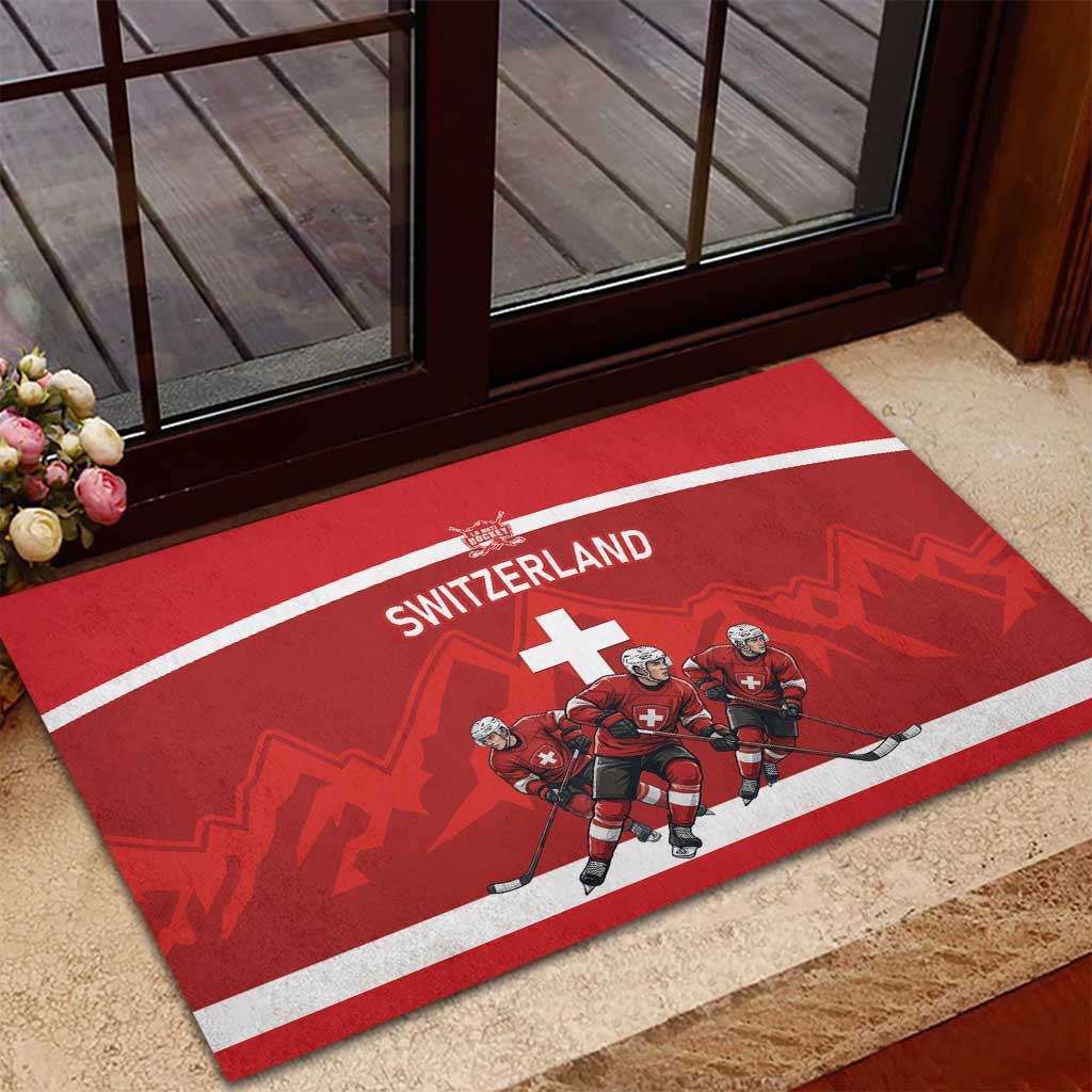 Switzerland Ice Hockey Rubber Doormat La Nati World Glory