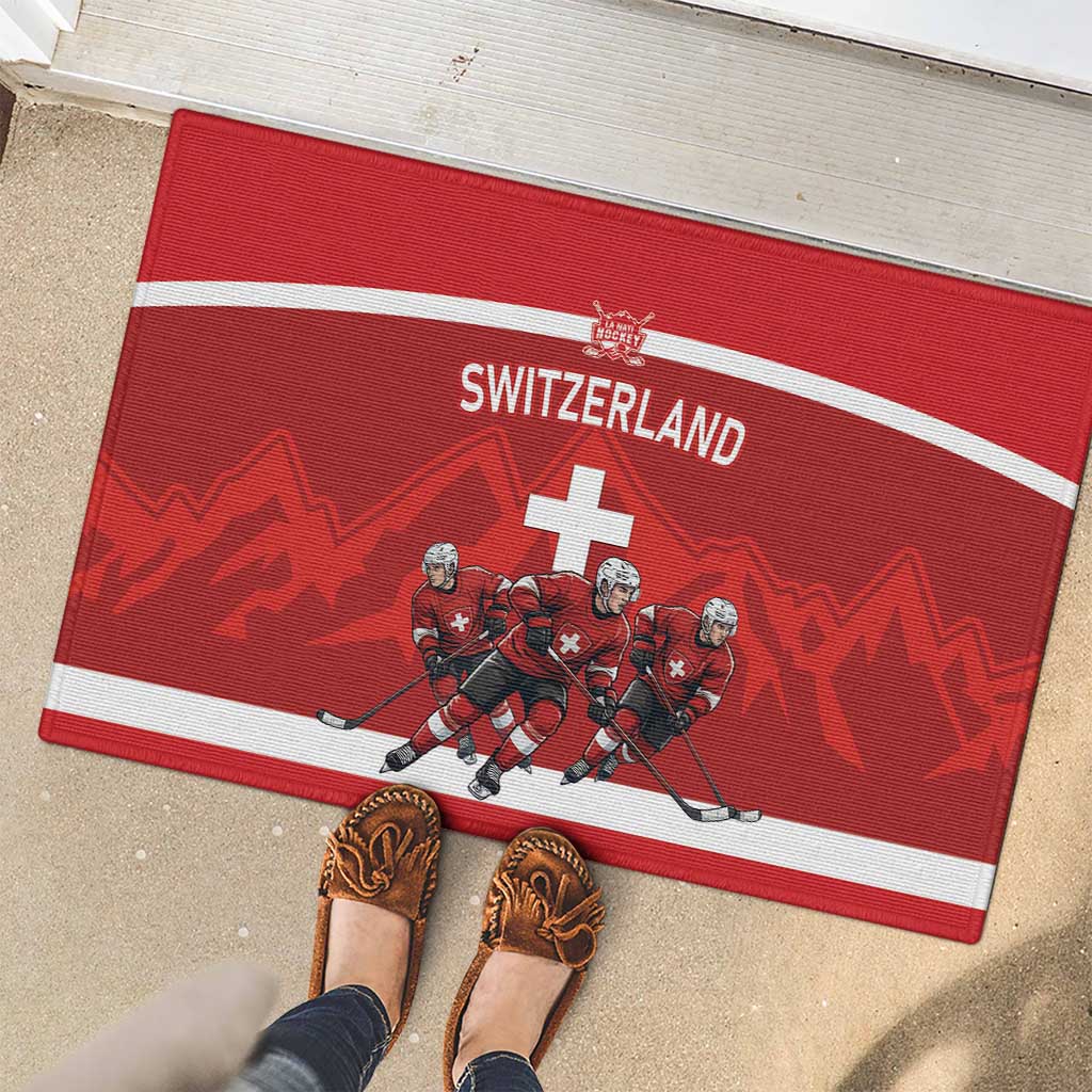 Switzerland Ice Hockey Rubber Doormat La Nati World Glory