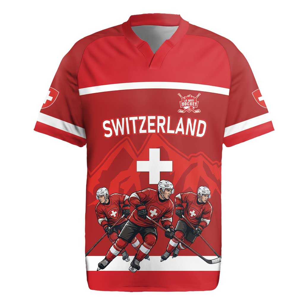 Custom Switzerland Ice Hockey Rugby Jersey La Nati World Glory