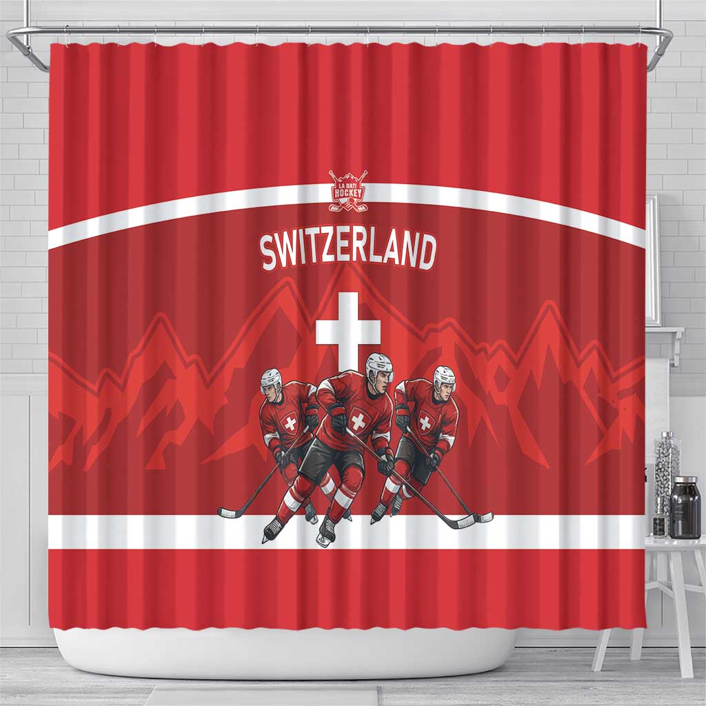 Switzerland Ice Hockey Shower Curtain La Nati World Glory