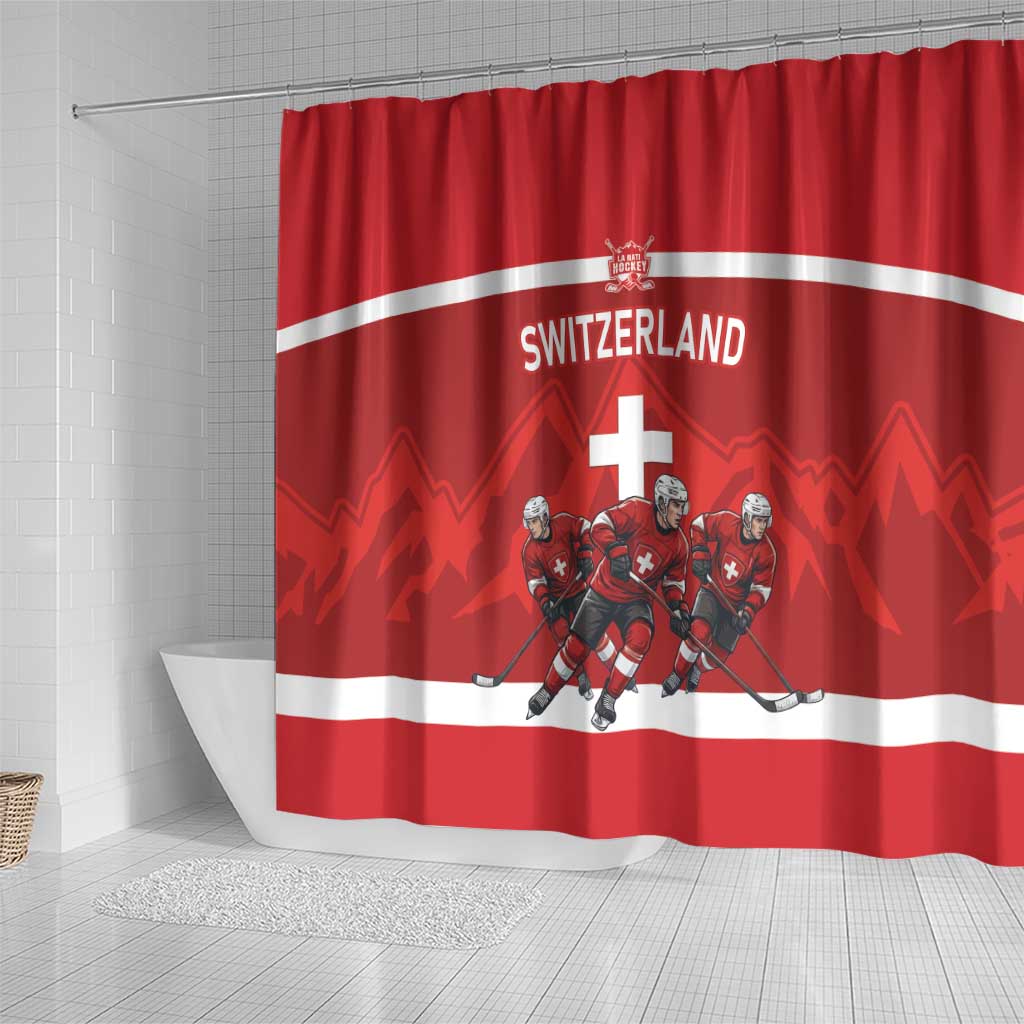 Switzerland Ice Hockey Shower Curtain La Nati World Glory
