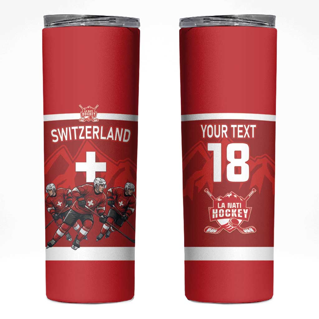 Custom Switzerland Ice Hockey Skinny Tumbler La Nati World Glory