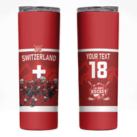 Custom Switzerland Ice Hockey Skinny Tumbler La Nati World Glory