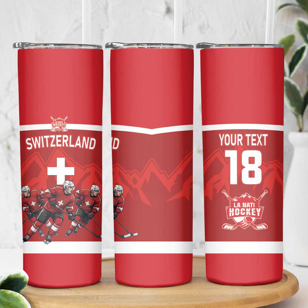 Custom Switzerland Ice Hockey Skinny Tumbler La Nati World Glory