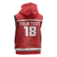 Custom Switzerland Ice Hockey Sleeveless Hoodie La Nati World Glory