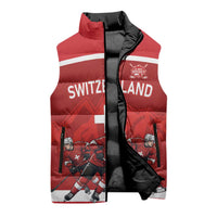 Custom Switzerland Ice Hockey Sleeveless Puffer Jacket La Nati World Glory