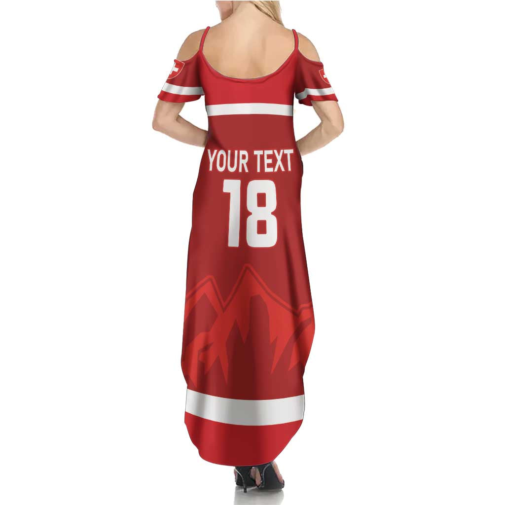 Custom Switzerland Ice Hockey Summer Maxi Dress La Nati World Glory