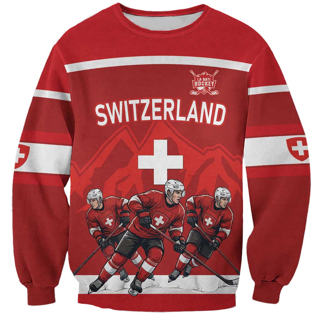 Custom Switzerland Ice Hockey Sweatshirt La Nati World Glory