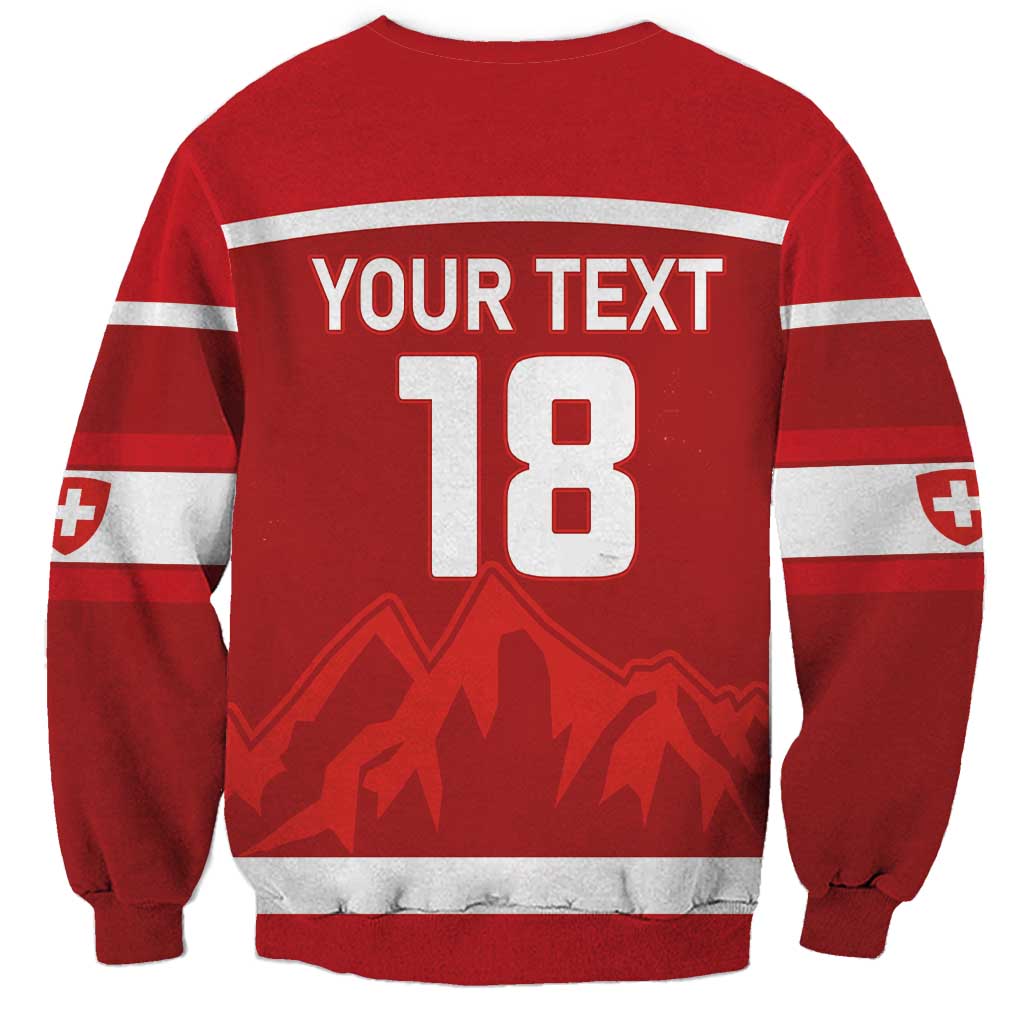 Custom Switzerland Ice Hockey Sweatshirt La Nati World Glory
