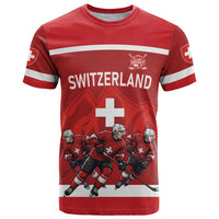 Custom Switzerland Ice Hockey T Shirt La Nati World Glory