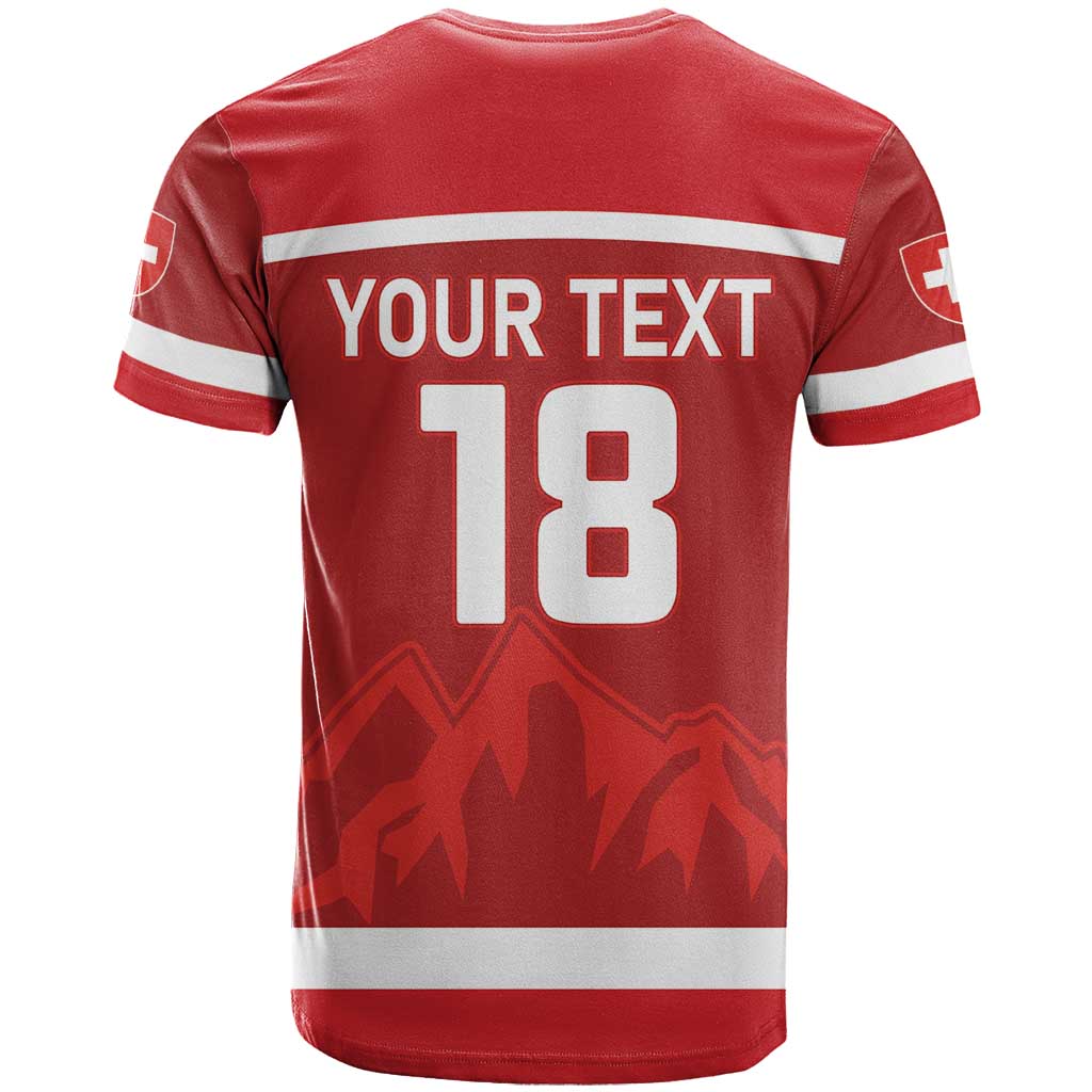 Custom Switzerland Ice Hockey T Shirt La Nati World Glory