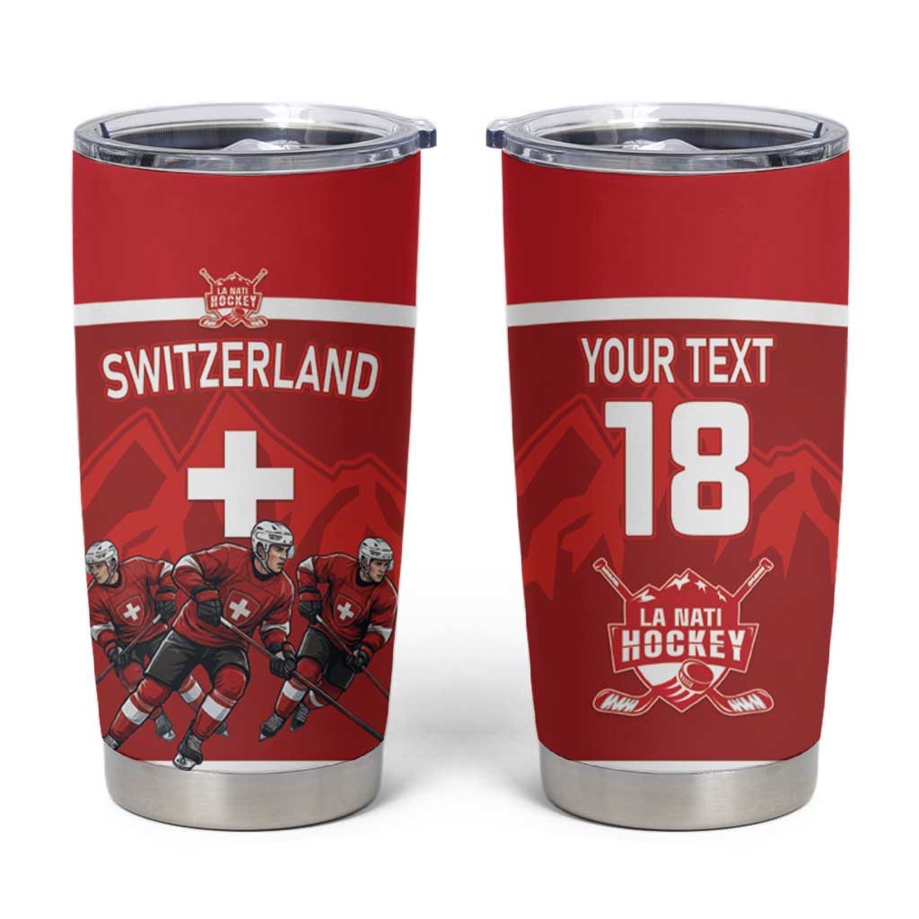 Custom Switzerland Ice Hockey Tumbler Cup La Nati World Glory
