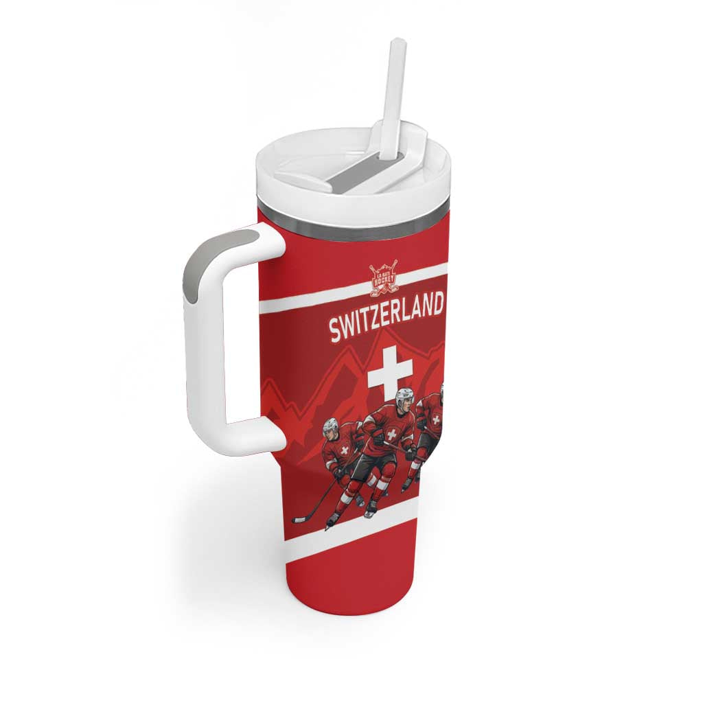Custom Switzerland Ice Hockey Tumbler With Handle La Nati World Glory