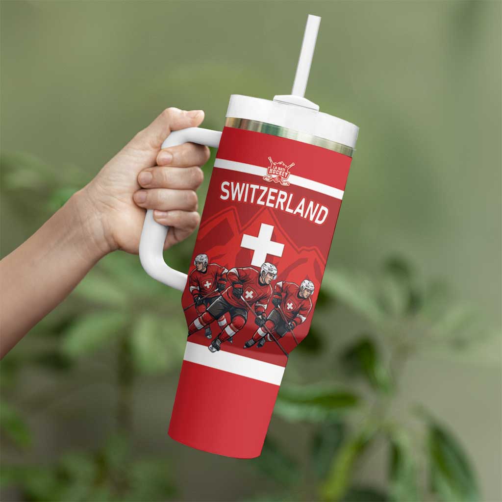 Custom Switzerland Ice Hockey Tumbler With Handle La Nati World Glory