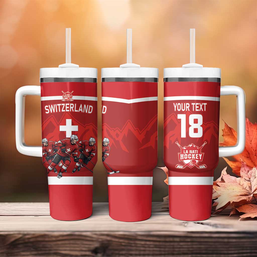 Custom Switzerland Ice Hockey Tumbler With Handle La Nati World Glory