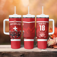 Custom Switzerland Ice Hockey Tumbler With Handle La Nati World Glory