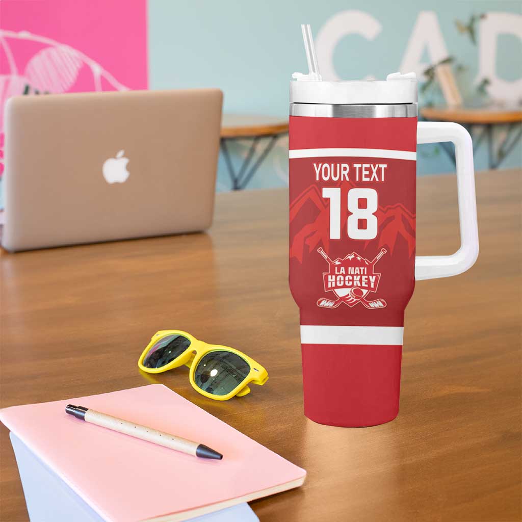 Custom Switzerland Ice Hockey Tumbler With Handle La Nati World Glory