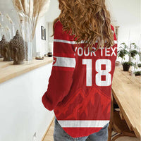 Custom Switzerland Ice Hockey Women Casual Shirt La Nati World Glory