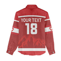 Custom Switzerland Ice Hockey Women Casual Shirt La Nati World Glory